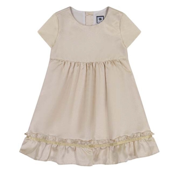 NWT Busy Bees Iris Cap Sleeve Gold Shimmer Dress size 7 - Picture 1 of 5